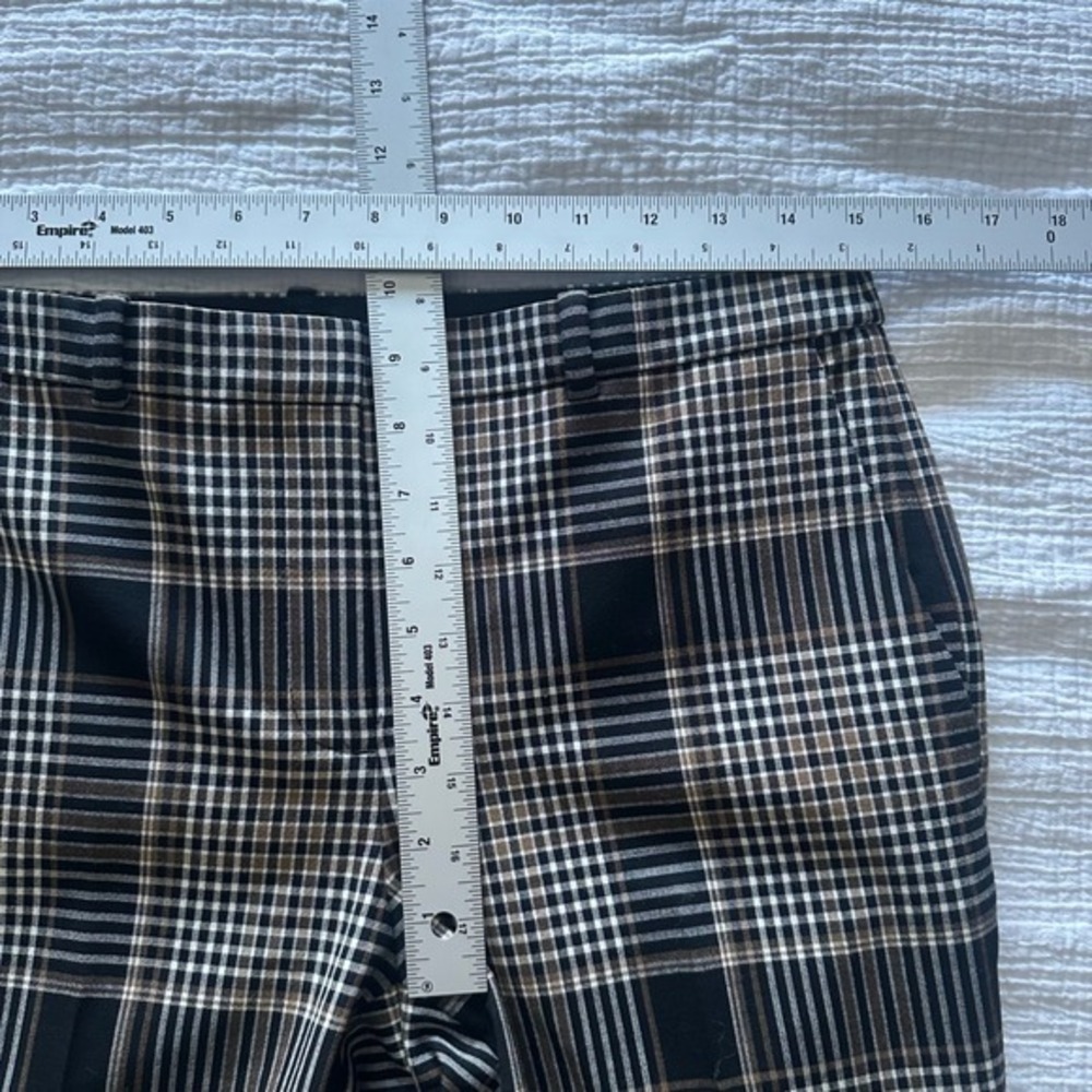 Theory Demitria 4 Becket Portland Plaid Flare Pants Size 4 - Picture 7 of 10